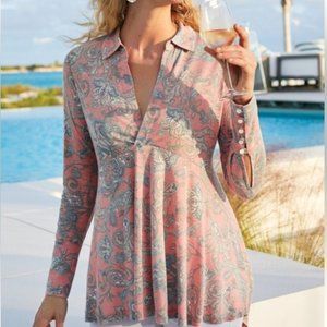 Soft Surroundings V-neck Tunic Top sz1X